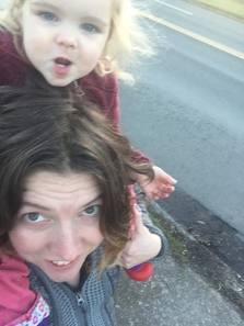 Bethany on the move with her toddler